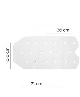 Bath mat Gedy 983672 02, white, 36 x 71 cm