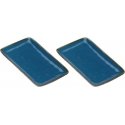 Rose&Tulipani Set of 2 rectangular Concerto Blu Avio - Granatowy, 27 x 19 cm Rose&Tulipani Set of 2 rectangular Concerto Blu Avio - Granatowy, 27 x 19 cm