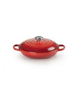 Cast iron shallow pot 30cm | 3,5L red