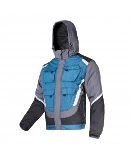 Lahti Pro Black Gray Turquoise Insulated Reflective Jacket M (L4092402)