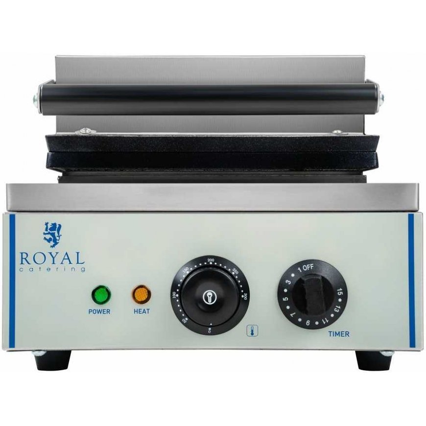 Royal Catering Teflonu dengta vaflinė apvaliems vafliams, širdelės rozetė, skersmuo. 21 cm – 4