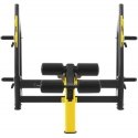 Gymrex Pasviręs treniruočių suoliukas štangos spaudimui aukštyn kojomis, juodos ir geltonos spalvos Gymrex Pasviręs treniruočių suoliukas štangos spaudimui aukštyn kojomis, juodos ir geltonos spalvos