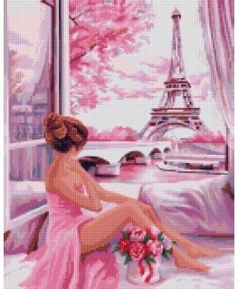 Beldizart Diamond painting with frame "Pink dawn" 40*50 cm DP055