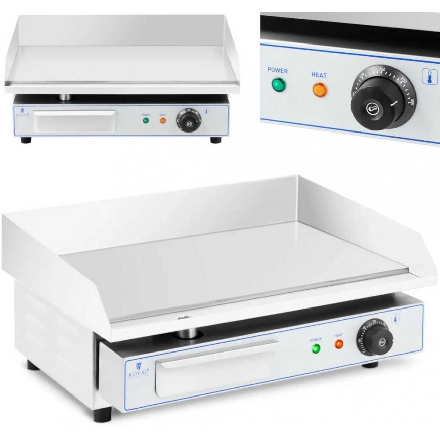 Royal Catering Grilis elektrinis płyta grilio gładka 550 x 400 mm 3000 W