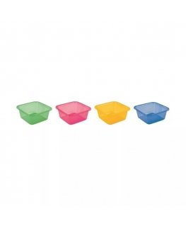 Bowl square 7,2L mix pink|blue|green|orange