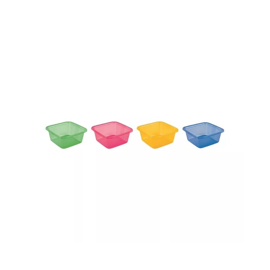 Bowl square 7,2L mix pink|blue|green|orange