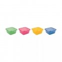 Bowl square 7,2L mix pink|blue|green|orange