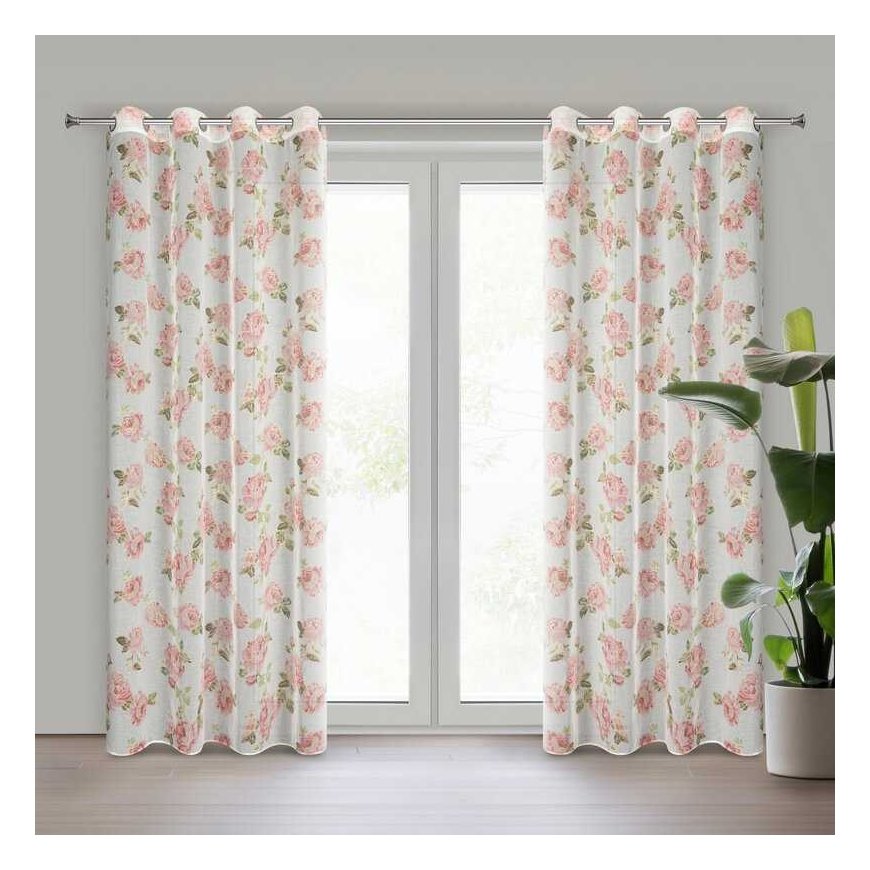 Euro curtains ZAS/MELA/PINK+ZŁ 140X250 TRANSFER