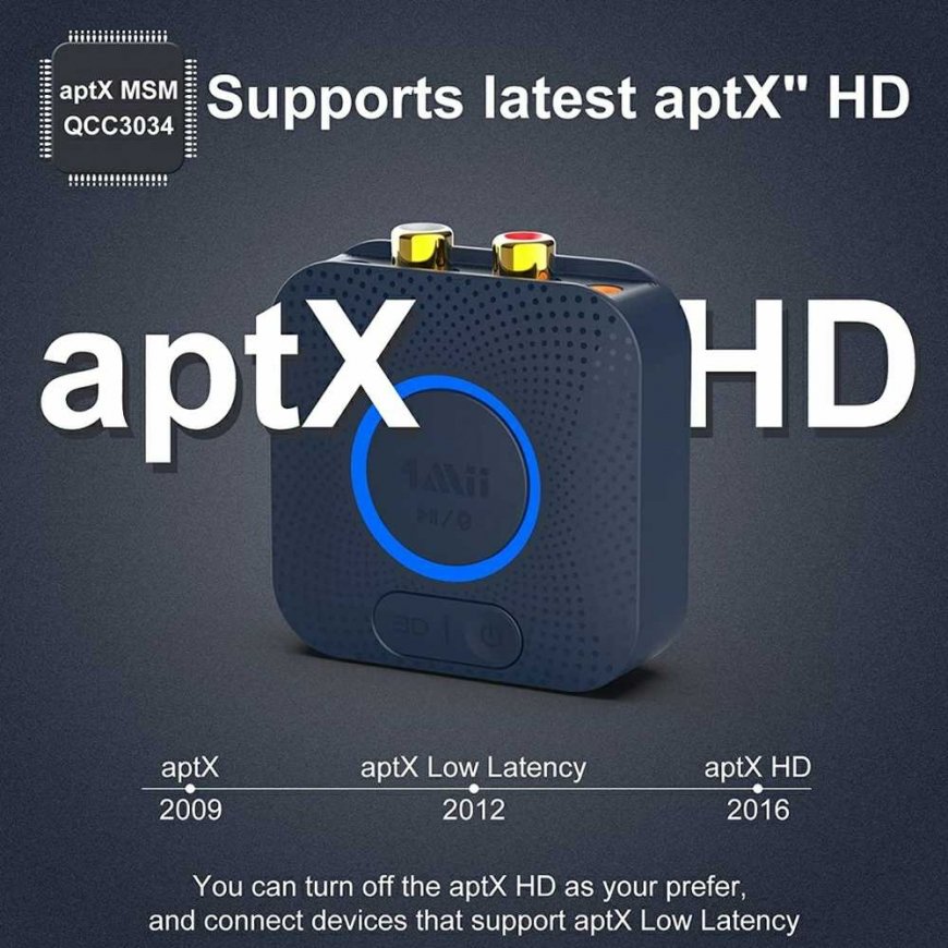 1Mii B06HD Bluetooth 5 aptX HD 50m garso imtuvas – 4