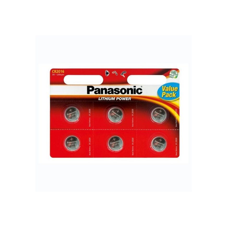 Baterijos Panasonic CR-2016EL/6BP 1vnt