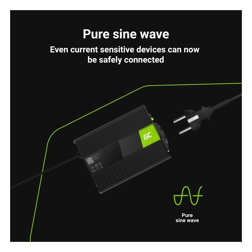 Green Cell INV29 virta-adapteri ja vaihtosuuntaaja Sisä- ja ulkotila 150 W musta – 3