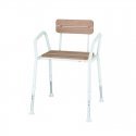 Wooden shower chair with backrest Wooden shower chair with backrest
