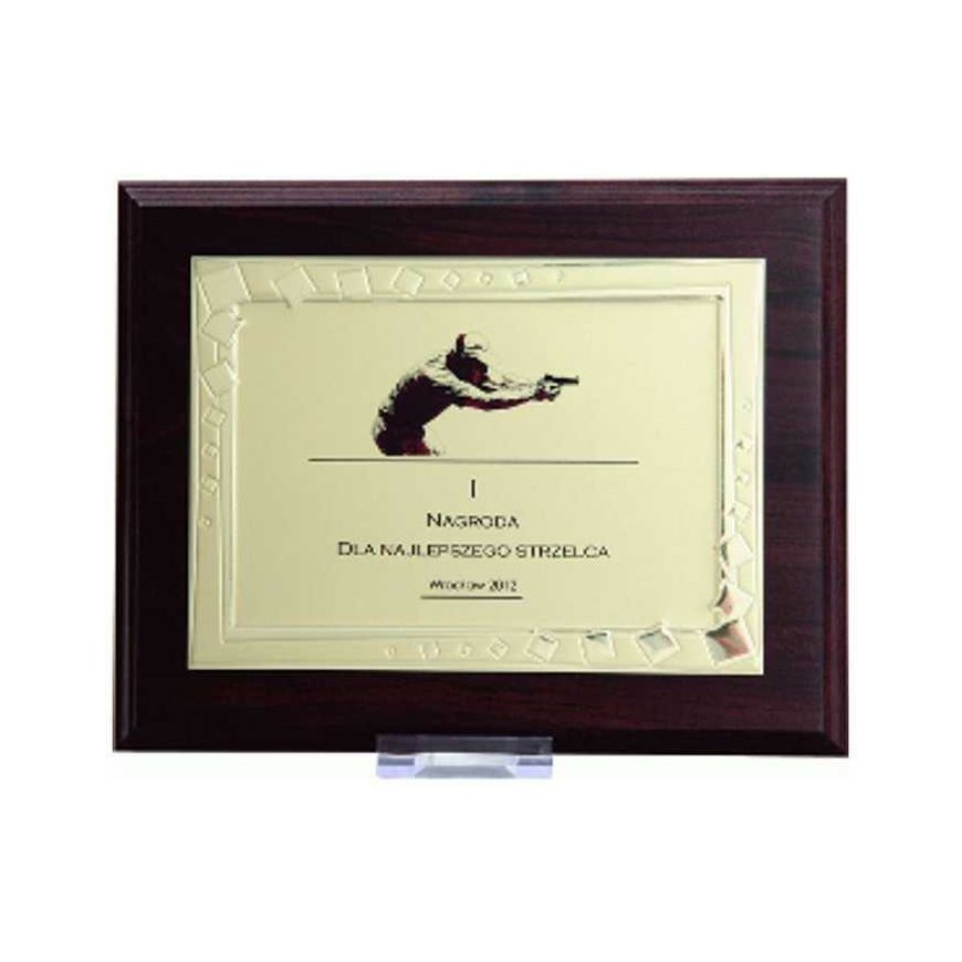 Tryumf Diploma is made of plastic with an engraved metal plate