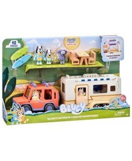 Bluey Family cruiser & Caravan playset