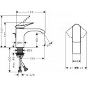 Washbasin faucet Hansgrohe Vivenis 80, 75010670, black matte Washbasin faucet Hansgrohe Vivenis 80, 75010670, black matte