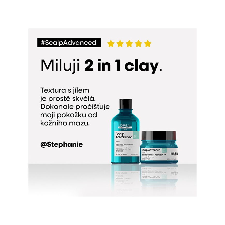 Valomasis šampūnas riebiems plaukams L‘oreal Professionnel Scalp Advanced Anti - Oiliness Šampūnas 300ml – 2