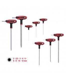 KS Tools 151.8150 sešstūru uzgriežņatslēga Sešstūra atslēgu komplekts ar T veida rokturi 9 pcs
