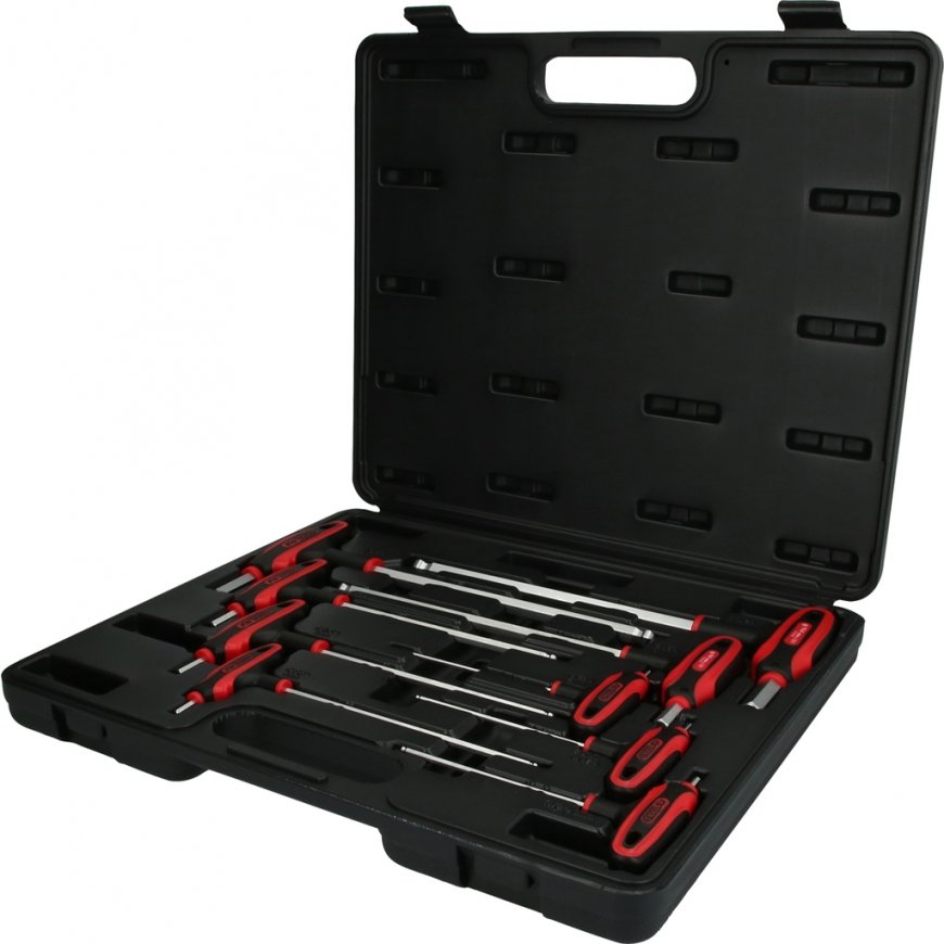 KS Tools 151.8150 hex-avain Kuusiokoloavainsarja T-kahvalla 9 kpl – 2