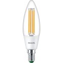 Philips Filamentti kynttilälamppu kirkas 40W B35 E14 Philips Filamentti kynttilälamppu kirkas 40W B35 E14