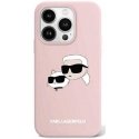 Dėklas Karl Lagerfeld case for iPhone 15 Pro Max 6,7" KLHMP15XSKCHPPLP pink HC Magsafe silicone sil double heads print