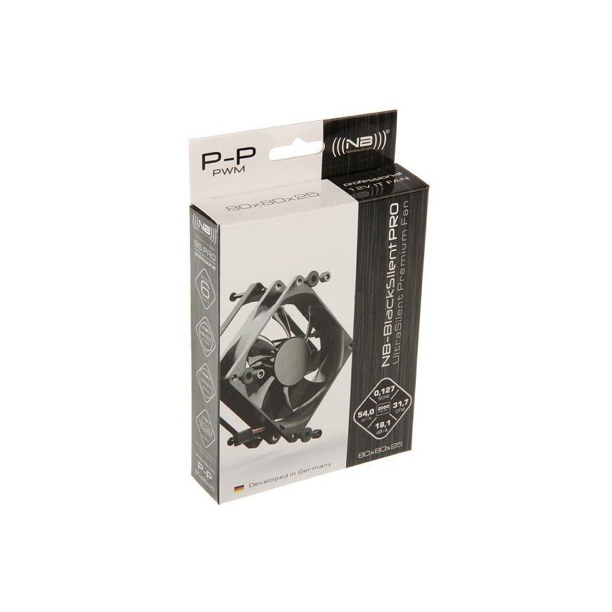Noiseblocker BlackSilentPro P-P Datora korpusam Ventilators