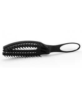 Folding hair brush Olivia Garden Folding On The Go Smooth & Style, combined bristles, with mirror