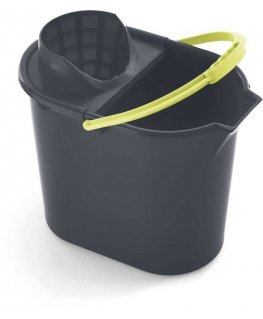 Owalne wiadro su wyciskaczem Mery - 12 ltr, Gray