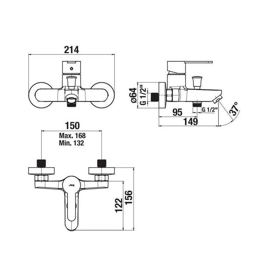 Bathroom faucet JIKA LYRA SMART H3211Z70044001 – 2