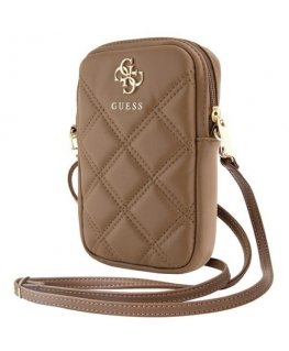 Guess Torebka GUWBZPSQSSGW brązowy|brown Zip Quilted 4G
