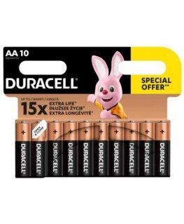 Elementai DURACELL AA/LR06, 1.5V, 10 vnt.