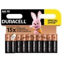 Elements DURACELL AA/LR06, 1.5V, 10 pcs. Elements DURACELL AA/LR06, 1.5V, 10 pcs.