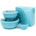 Amuse 3 miski su pokrywkami mėlyna Amuse 3 miski su pokrywkami mėlyna