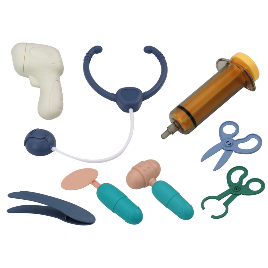 Lean Toys Set Of Little Doctor Stethoscope Light Mėlyna – 3