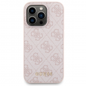 Dėklas Rinkinys Guess GUBPM5P14L4GEMGP iPhone 14 Pro 6.1" hardcase + Powerbank 5000mAh MagSafe rožinis/pink 4G Metal Logo