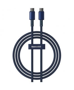 Cable USB-C to USB-C Baseus Tungsten Gold, 100W, 1m (blue)