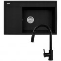 Zestaw - Zlewozmywak PYRAMIS CAMEA (79x50) 1B 1D R + Bateria IDEA Black Edition - 070168502BE - Volcano Zestaw - Zlewozmywak PYRAMIS CAMEA (79x50) 1B 1D R + Bateria IDEA Black Edition - 070168502BE - Volcano