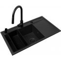 Zestaw — Zlewozmywak PYRAMIS CAMEA (79 x 50) 1B 1D R + Bateria IDEA Black Edition — 070168502BE — vulkāns Zestaw — Zlewozmywak PYRAMIS CAMEA (79 x 50) 1B 1D R + Bateria IDEA Black Edition — 070168502BE — vulkāns