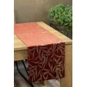 Eurofirany BLINK / 15 Velvet table runner with delicate light golden branch motif, 35X180 cm, color: brick Eurofirany BLINK / 15 Velvet table runner with delicate light golden branch motif, 35X180 cm, color: brick