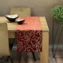 Eurofirany BLINK / 15 Velvet table runner with delicate light golden branch motif, 35X180 cm, color: brick Eurofirany BLINK / 15 Velvet table runner with delicate light golden branch motif, 35X180 cm, color: brick