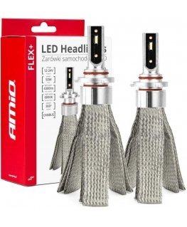 Żarówki samochodowe led seria flex+ hb3 12v 24v 6000k canbus amio-03664