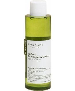 MARY & MAY CICA TeaTree AHA PHA Blemish Toner - Pleťové tonicum