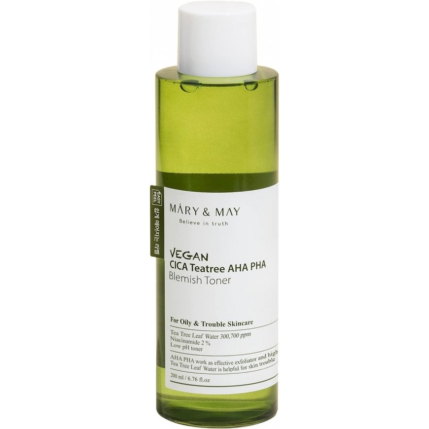 MARY & MAY CICA TeaTree AHA PHA Blemish Toner - Pleťové tonicum