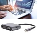 iLike HD5 4in1 Konverteris USB-C uz Hdmi 4K 30Hz / VGA monitors