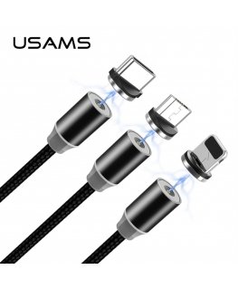 USAMS Adapter magnetyczny lightning bulk srebrny|silver SJ157USB