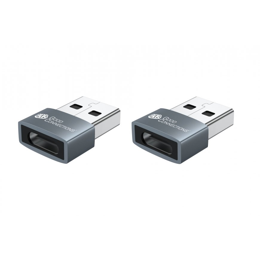 GoodConnections USB-A 2.0 USB-C (ST-BU) Adapter Gray