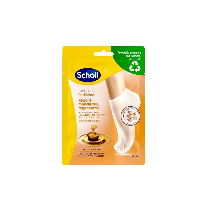 Scholl Expert Care PediMas Foot Mask With Manuka Honey 1 pair - Moisturizing foot mask with manuka honey – 2