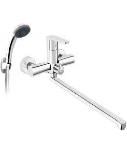 Ferro Bath mixer with long spout with shower set. CORDOBA BCD55A