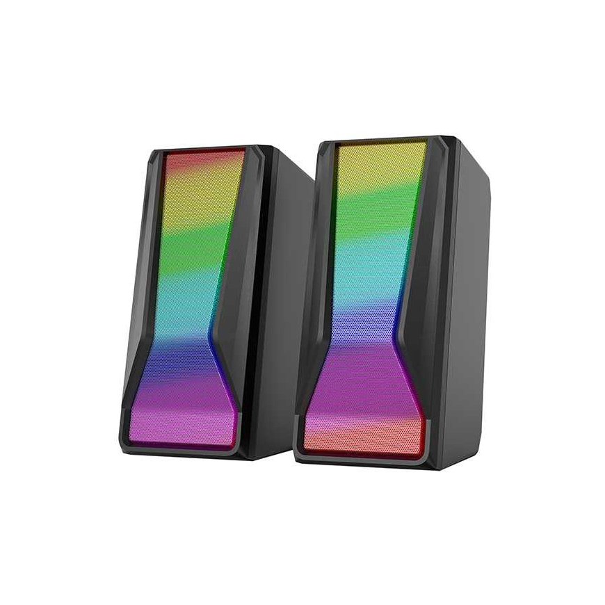Computer speakers Głośniki komputerowe Marvo łokności SG-274, 2.0, 6W, black, volume control, 150Hz-20kHz, RGB