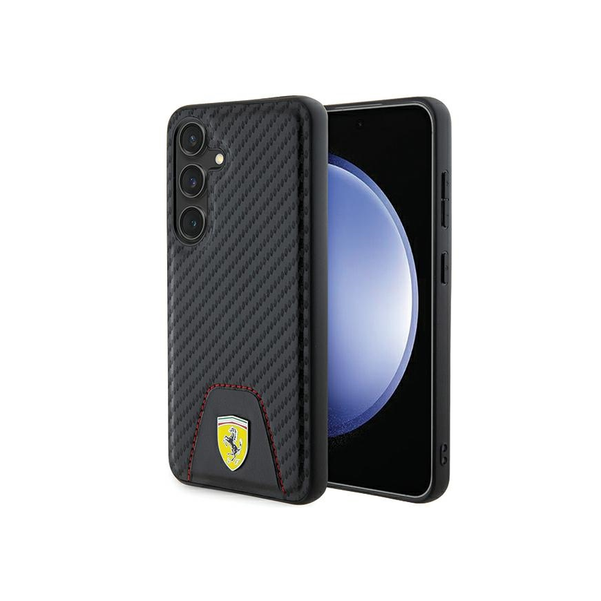 Case Ferrari FEHCS24SN3PUK S24 S921 black/black hardcase Carbon Stitched Bottom