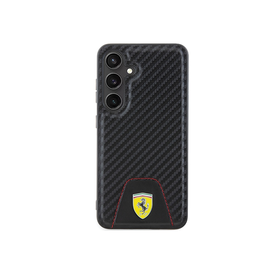 Dėklas Ferrari FEHCS24SN3PUK S24 S921 juoda/juodas hardcase Carbon Stitched Bottom – 3